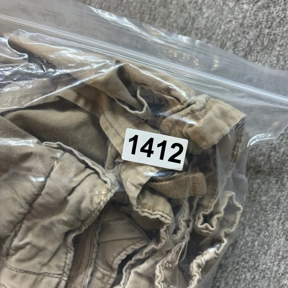 Abercrombie and Fitch Mens Cargo Shorts Tan Khaki Size 31 Drawstring Utility 33W